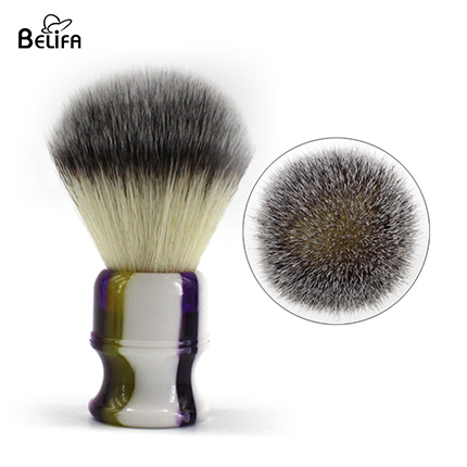 Resin handle synthetic shaving brush