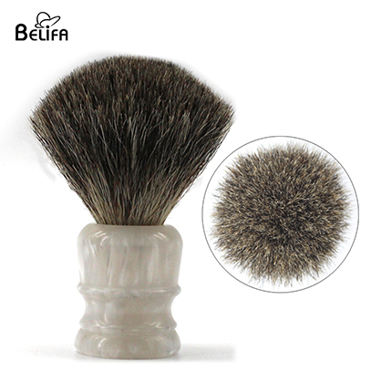 Resin handle badger shaving brush